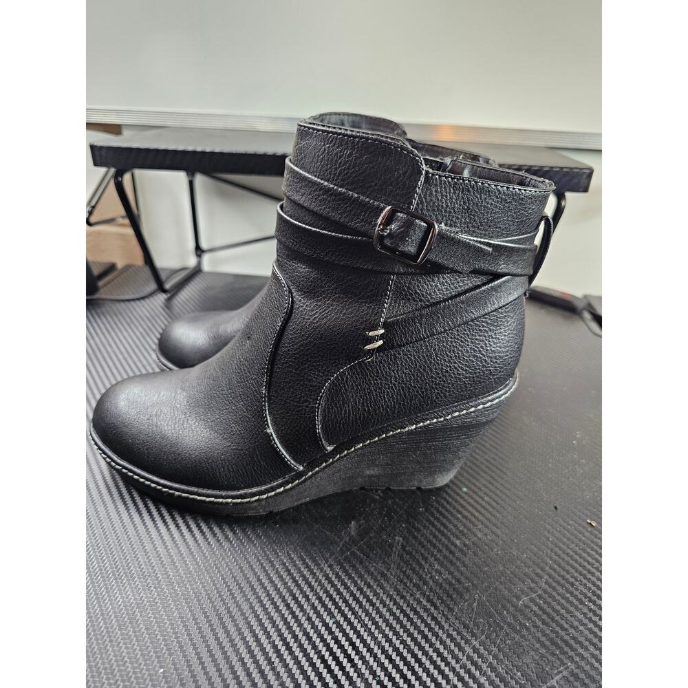 Croft & Barrow Ortholite Black Ankle Boot Side Zip Womens Size 8 Medium - Picture 4 of 8